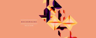 Minimum geometrik soyut arkaplan. Çember kare ve üçgen tasarımı