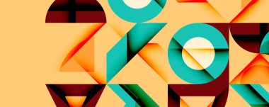 Çemberler soyut arkaplan çizgilerini kareler