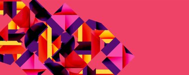 Birleştirilmiş açısal ve eğri şekilli soyut geometrik çizimler, pürüzsüz eğimli dinamik bileşimler ve kalın karşıtlıklar