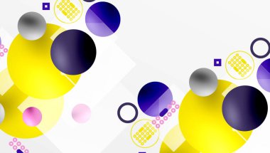 Çemberler ve elementler geometrik soyut arkaplan