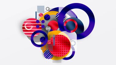 Soyut arkaplan - pürüzsüz eğimleri ve şeffaflığı olan katmanlı geometrik şekiller