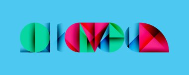 Minimum geometrik soyut arkaplan. Çember kare ve üçgen tasarımı