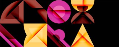 Çemberler soyut arkaplan çizgilerini kareler