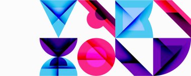 Çemberler soyut arkaplan çizgilerini kareler