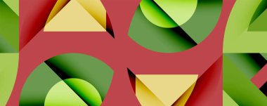 Birleştirilmiş açısal ve eğri şekilli soyut geometrik çizimler, pürüzsüz eğimli dinamik bileşimler ve kalın karşıtlıklar