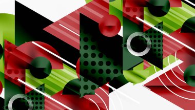 Modern geometrik arkaplan - düzgün eğimli ve yarı şeffaf üçgenler üst üste biniyor