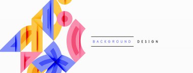 Dairesel ve yuvarlak elementlerin yer aldığı soyut geometrik arkaplan. Kalın kontrast, pürüzsüz gradyanlar, dinamik kompozisyon, fütüristik stil