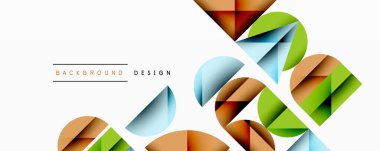 Minimum geometrik soyut arkaplan. Çember kare ve üçgen tasarımı