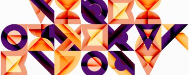 Minimum geometrik soyut arkaplan. Çember kare ve üçgen tasarımı