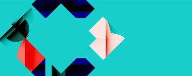 Birleştirilmiş açısal ve eğri şekilli soyut geometrik çizimler, pürüzsüz eğimli dinamik bileşimler ve kalın karşıtlıklar