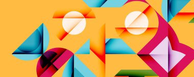 Çemberler soyut arkaplan çizgilerini kareler