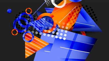 Yaratıcı üçgenler ve daireler bileşimi