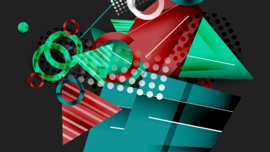 Yaratıcı üçgenler ve daireler bileşimi