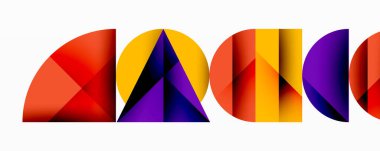 Minimum geometrik soyut arkaplan. Çember kare ve üçgen tasarımı