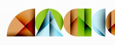 Minimum geometrik soyut arkaplan. Çember kare ve üçgen tasarımı