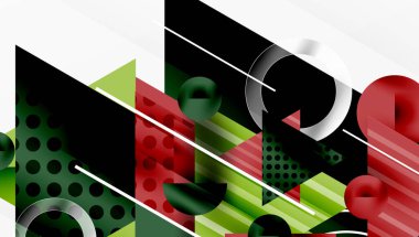 Modern geometrik arkaplan - düzgün eğimli ve yarı şeffaf üçgenler üst üste biniyor