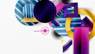 Dairesel ve üçgenli karmaşık geometrik arkaplan