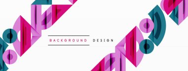 Dairesel ve yuvarlak elementlerin yer aldığı soyut geometrik arkaplan. Kalın kontrast, pürüzsüz gradyanlar, dinamik kompozisyon, fütüristik stil