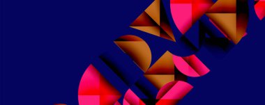 Minimum geometrik soyut arkaplan. Çember kare ve üçgen tasarımı