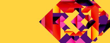 Birleştirilmiş açısal ve eğri şekilli soyut geometrik çizimler, pürüzsüz eğimli dinamik bileşimler ve kalın karşıtlıklar