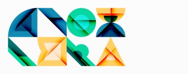 Çemberler soyut arkaplan çizgilerini kareler