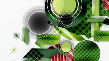 Dairesel ve üçgenli karmaşık geometrik arkaplan