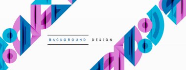 Dairesel ve yuvarlak elementlerin yer aldığı soyut geometrik arkaplan. Kalın kontrast, pürüzsüz gradyanlar, dinamik kompozisyon, fütüristik stil