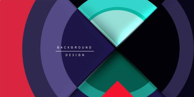 Techno circles and semi circles. Vector Illustration For Wallpaper, Banner, Background, Card, Book Illustration, landing page clipart