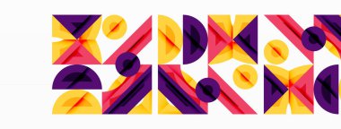 Soyut geometrik arkaplan şekilleri modern ve simetrik bir model oluşturur. Kalın kontrast, pürüzsüz gradyanlar, dinamik kompozisyon, fütüristik stil