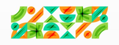 Soyut geometrik arkaplan şekilleri modern ve simetrik bir model oluşturur. Kalın kontrast, pürüzsüz gradyanlar, dinamik kompozisyon, fütüristik stil