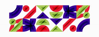 Dairesel ve yuvarlak elementlerin yer aldığı soyut geometrik arkaplan. Kalın kontrast, pürüzsüz gradyanlar, dinamik kompozisyon, fütüristik stil