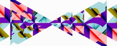 Birbirine kenetlenmiş dairesel ve açısal şekillerle soyut geometrik bileşim, pürüzsüz gradyanlar ve beyaz arkaplan üzerinde keskin karşıtlıklar