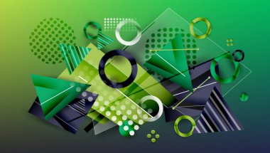 Yaratıcı üçgenler ve daireler bileşimi