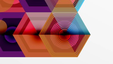 Yaratıcı altıgenler geometrik şekiller tasarımı