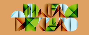 Minimum geometrik soyut arkaplan. Çember kare ve üçgen tasarımı