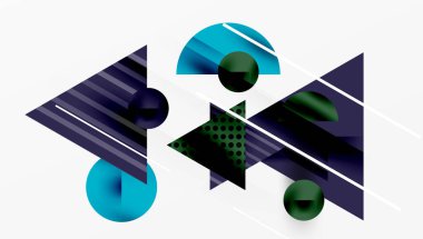 Parlak soyut arkaplan - parlak eğim tonlarıyla katmanlı üçgenler. Yarı şeffaf şekiller derinlik ve çağdaş estetik ekler