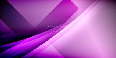 Gölge çizgileri olan etkileyici bir poster. Özellikler teknolojisi, minimalist ve iş temaları, parlak canlı renk şemaları