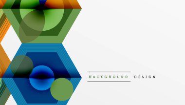 Yaratıcı altıgenler geometrik şekiller tasarımı