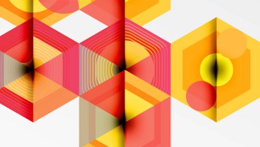 Yaratıcı altıgenler geometrik şekiller tasarımı