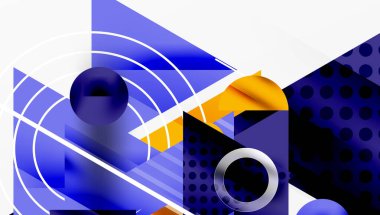 Modern geometrik arkaplan - düzgün eğimli ve yarı şeffaf üçgenler üst üste biniyor