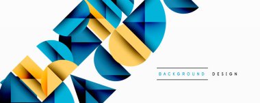 Minimum geometrik soyut arkaplan. Çember kare ve üçgen tasarımı