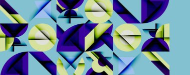 Minimum geometrik soyut arkaplan. Çember kare ve üçgen tasarımı