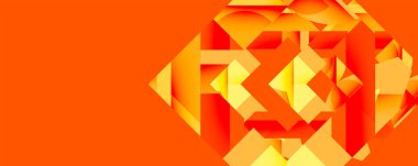 Birbirine kenetlenmiş dairesel ve açısal şekillerle soyut geometrik bileşim, pürüzsüz gradyanlar ve beyaz arkaplan üzerinde keskin karşıtlıklar