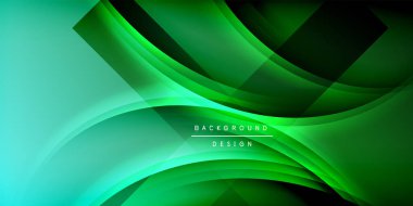 Gölge çizgileri olan etkileyici bir poster. Özellikler teknolojisi, minimalist ve iş temaları, parlak canlı renk şemaları