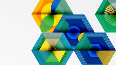 Altıgenler tasarımı geometrik soyut arkaplan