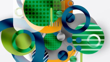 Soyut arkaplan - pürüzsüz eğimleri ve şeffaflığı olan katmanlı geometrik şekiller