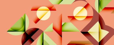 Çemberler soyut arkaplan çizgilerini kareler