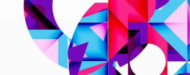 Birleştirilmiş açısal ve eğri şekilli soyut geometrik çizimler, pürüzsüz eğimli dinamik bileşimler ve kalın karşıtlıklar