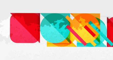 Kareler, daireler, üçgenler ve kumlu, gürültülü doku. Duvar Kağıdı, Sancak, Arkaplan, Kart, Kitap İllüstrasyonu, İniş Sayfası