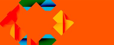 Birleştirilmiş açısal ve eğri şekilli soyut geometrik çizimler, pürüzsüz eğimli dinamik bileşimler ve kalın karşıtlıklar